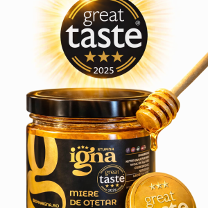 MIERE DE OȚETAR (premiată la Great Taste Awards în Londra) trei stel